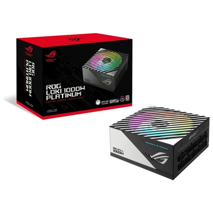Asus ROG LOKI SFX-L 1000W Platinum Alimentatore PC ATX 3.1 Modulare 80 PLUS Platinum RGB Aura Sync colore Nero Argento