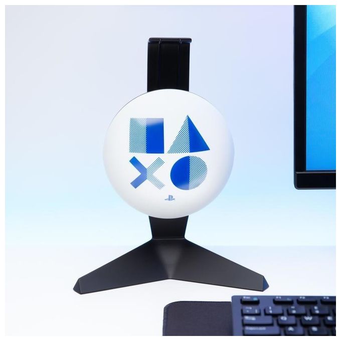 Paladone PP8962PS Playstation Supporto Cuffie con Luce LED alimentazione USB o batterie colore Bianco