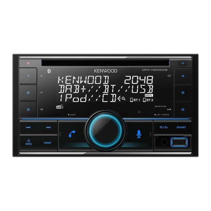 Kenwood DPX-7300DAB Autoradio Doppio DIN con Bluetooth DAB+ e Controllo Vocale Amazon Alexa colore Nero