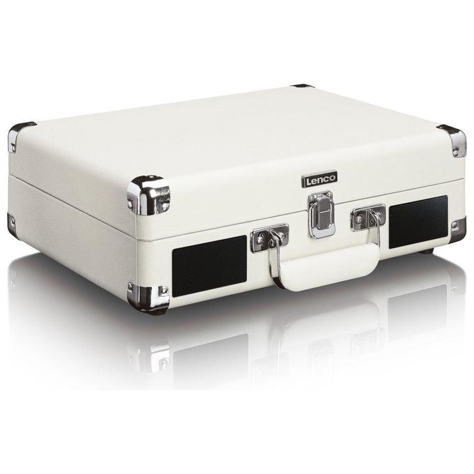 Lenco TT-115CR Giradischi Portatile con Altoparlanti Integrati 4 W RMS Bluetooth 5.0 USB Recording 33 45 78 RPM colore Crema
