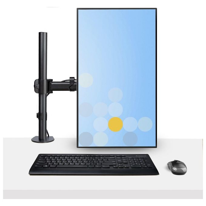 StarTech A-LAPTOP-DESK-MOUNT Braccio per Notebook da Scrivania Supporto per Monitor fino a 34'' e Laptop fino a 4.5 Kg con Regolazione Altezza e Movimento 360° colore Nero