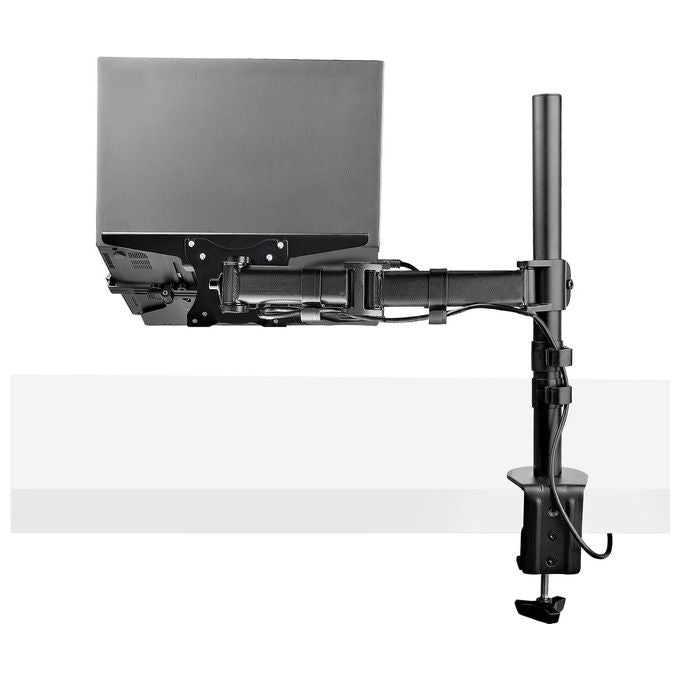 StarTech A-LAPTOP-DESK-MOUNT Braccio per Notebook da Scrivania Supporto per Monitor fino a 34'' e Laptop fino a 4.5 Kg con Regolazione Altezza e Movimento 360° colore Nero