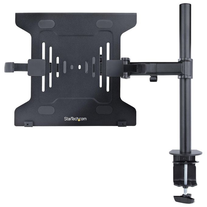 StarTech A-LAPTOP-DESK-MOUNT Braccio per Notebook da Scrivania Supporto per Monitor fino a 34'' e Laptop fino a 4.5 Kg con Regolazione Altezza e Movimento 360° colore Nero