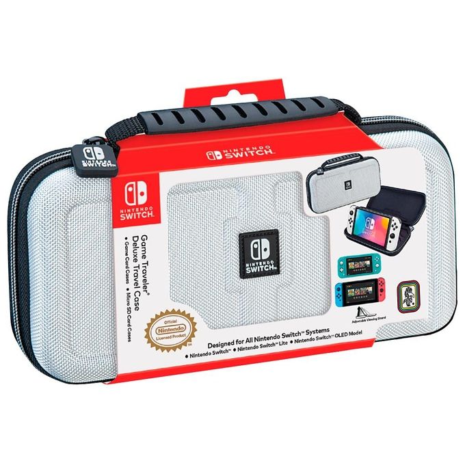 Big Ben NNS40W Custodia Rigida Deluxe per Nintendo Switch Switch OLED Switch Lite con Supporto Regolabile colore Grigio