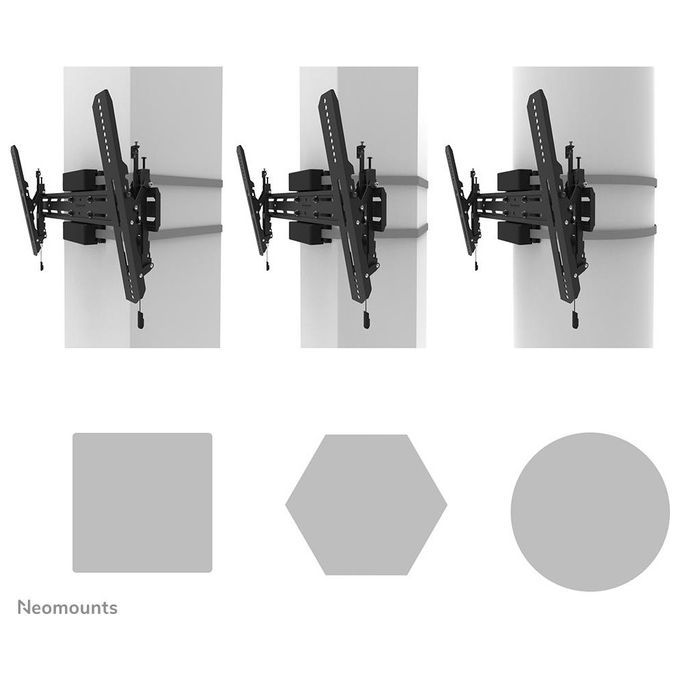 Neomounts WL35S-910BL16 Supporto TV per Colonna 40-75'' Inclinabile 12° 50 Kg Diam 25-100 cm colore Nero