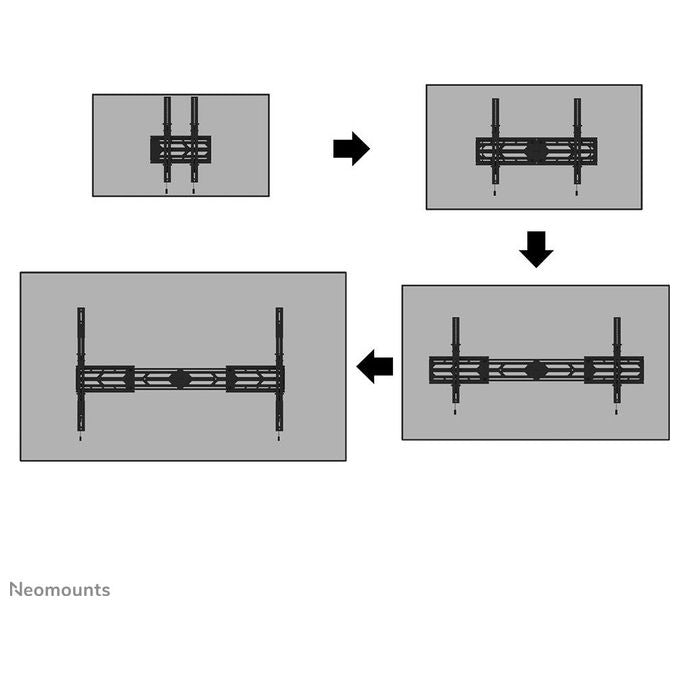 Neomounts WL35S-950BL19 Select Supporto a Parete Inclinabile per TV e Monitor 55-110 Pollici Fino a 160 Kg VESA 100x100-1500x900 mm colore Nero
