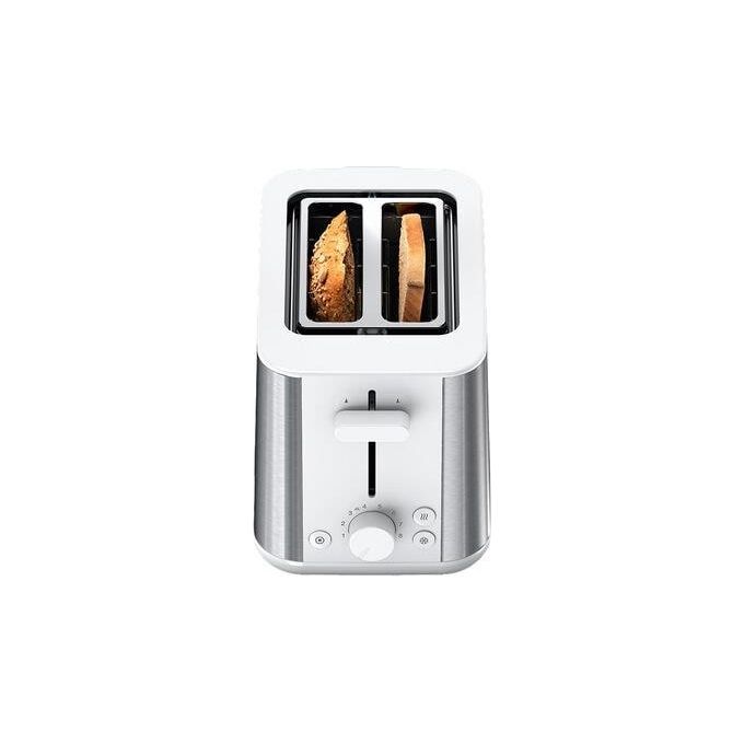 Braun HT1510WH PurShine Tostapane 2 Fette 8 Livelli Doratura Vassoio Raccogli Briciole Estraibile 900 W colore Bianco