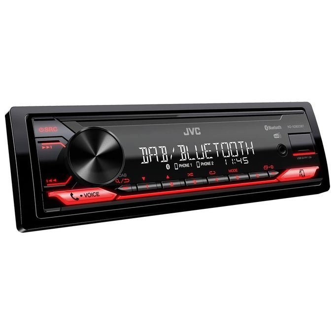 JVC KD-X282DBT Autoradio 1 DIN DAB+ Bluetooth 4.2 200W USB AUX Display LCD colore Nero