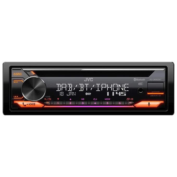 JVC KD-DB922BT Autoradio 1DIN con Bluetooth DAB+ Lettore CD e Compatibilita' Amazon Alexa colore Nero