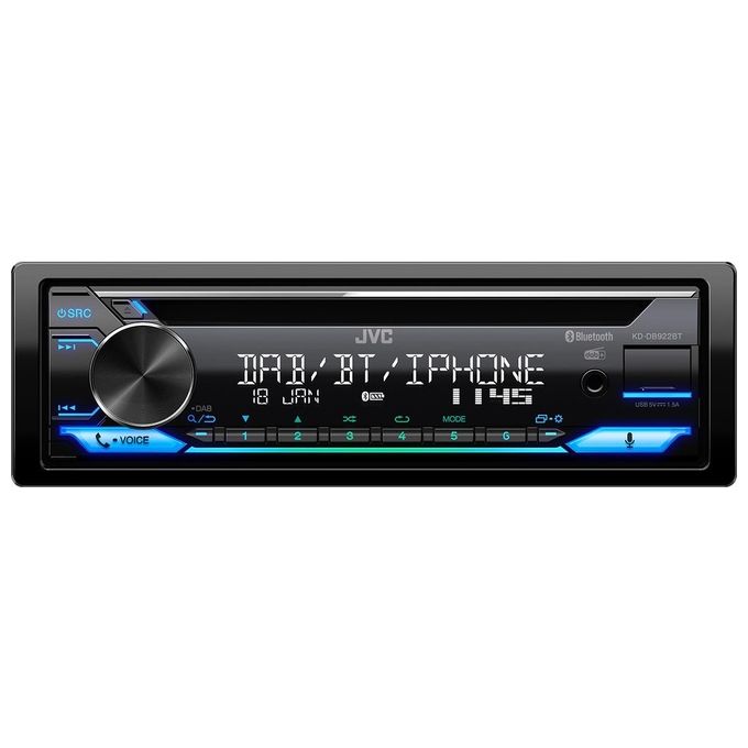 JVC KD-DB922BT Autoradio 1DIN con Bluetooth DAB+ Lettore CD e Compatibilita' Amazon Alexa colore Nero