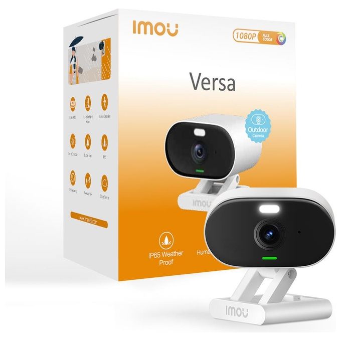 Imou IPC-C22FP Versa Telecamera IP WiFi 2MP Full HD 1080p Interno Esterno IP65 Sirena 120 dB Faretto Visione Notturna colore Bianco