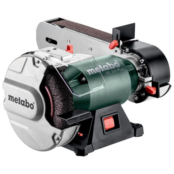 Metabo BS 200 PLUS Levigatrice Combinata a Nastro 600W 2980 rpm mola 200mm nastro 50x1000mm colore Nero Verde Grigio