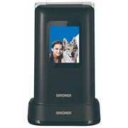 Brondi AMICO PREZIOSO Telefono Cellulare a Conchiglia Dual SIM 2G Display 1.77'' Tasto SOS Fotocamera 1.3 MP colore Nero Metallico