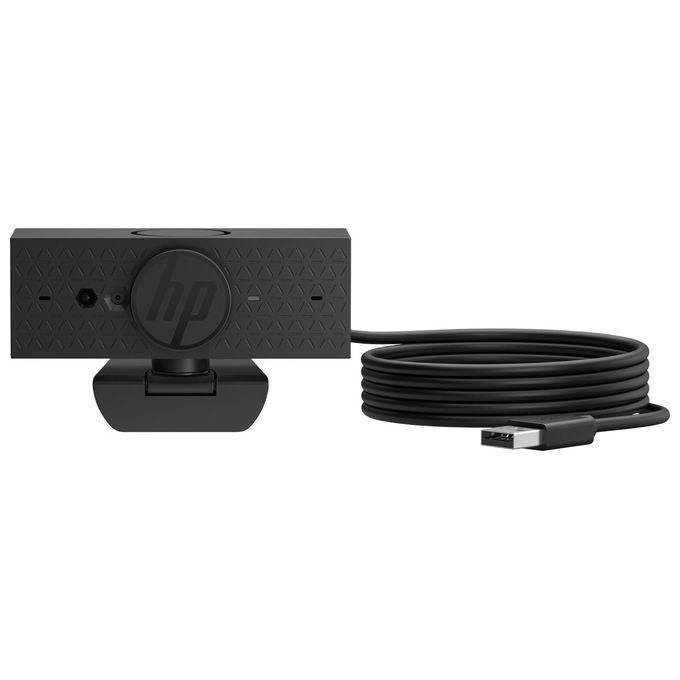 HP 6Y7L1AA#ABB Webcam HP 625 FHD Full HD 1920x1080 4 MP con Windows Hello Microfono Doppio Cancellazione Rumore Autofocus Coperchio Privacy Rotazione 360° colore Nero