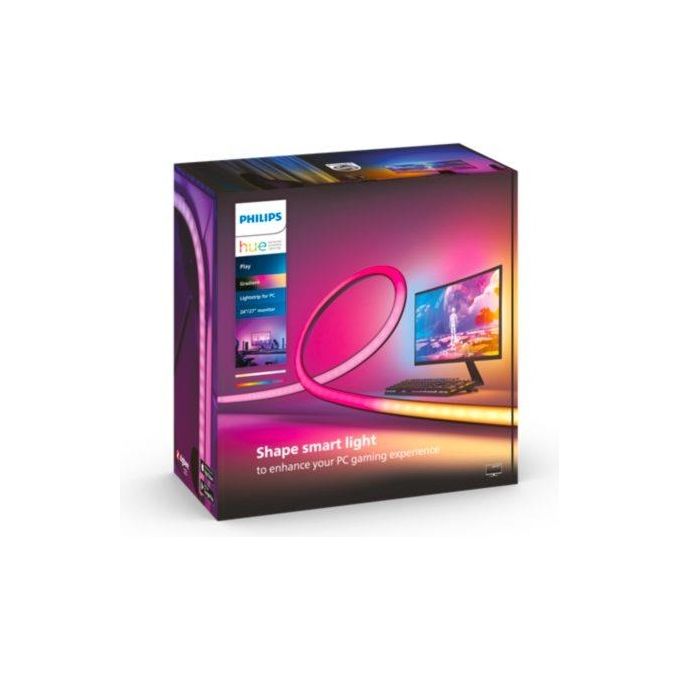 Philips by Signify 8719514434479 Hue Play Gradient Lightstrip per PC Striscia LED intelligente Bluetooth Zigbee colore Nero