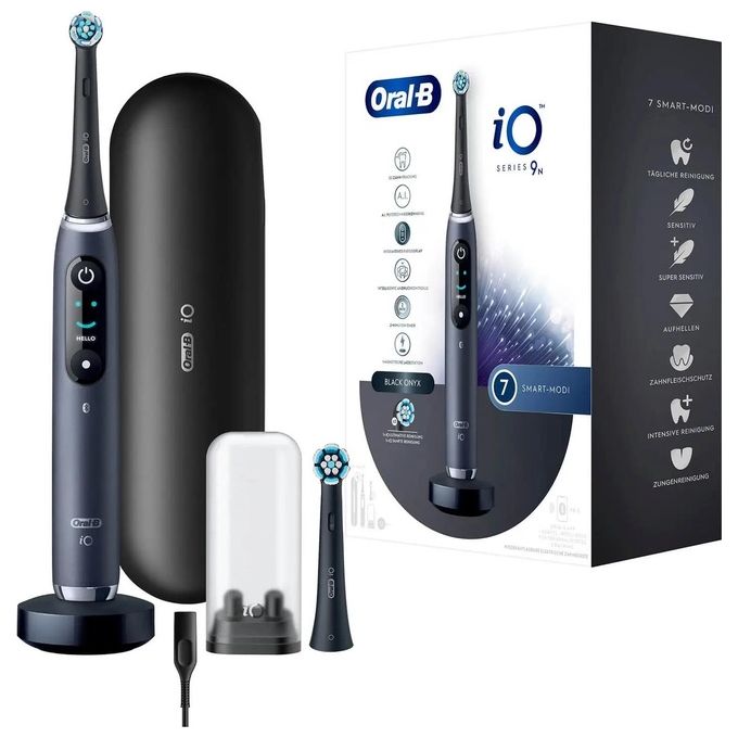 Oral-B 408666 iO Series 9N Spazzolino elettrico a vibrazione magnetica 7 modalita' Timer 2 min Schermo interattivo colore Nero