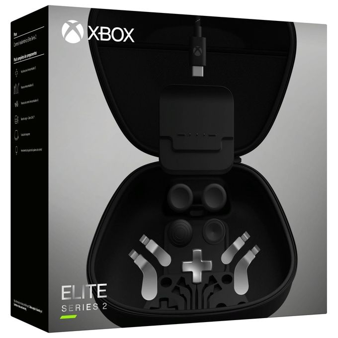 Xbox 4Z1-00002 Elite Series 2 Kit Accessori Controller Component Pack D-pad Levette Paddle Custodia Ricarica colore Nero