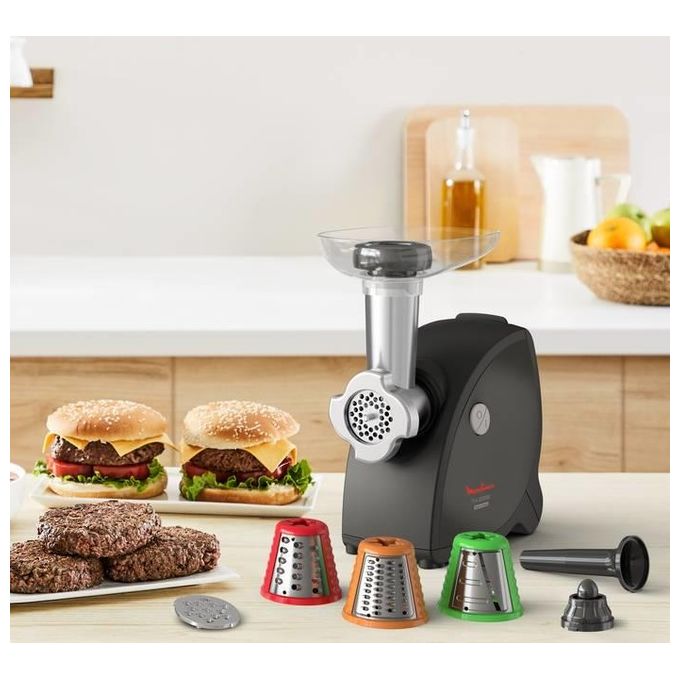 Moulinex ME472832 HV4 Successor Tritacarne 2000 W 2.3 Kg-min Lame Autoaffilanti 3 Accessori colore Nero