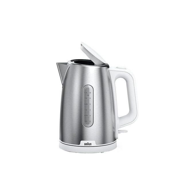 Braun 0X21010068 WK 1500 Bollitore Elettrico 1,7 L 2200 W Acciaio Inox colore Bianco