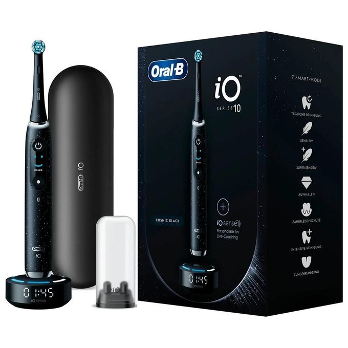 Oral-B iO Series 10 Spazzolino elettrico rotante oscillante 7 modalita' iOSense Display OLED colore Nero