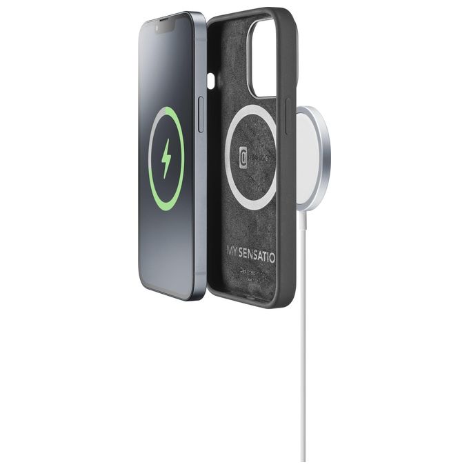 Cellular Line Cover Sensation Mag per iPhone 14 Plus Custodia in Silicone Soft-Touch Compatibile con Ecosistema Apple MagSafe