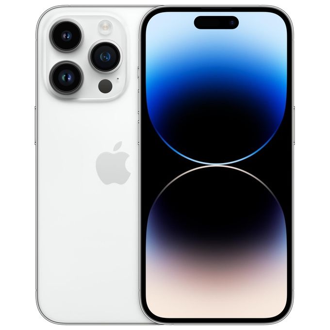Apple MQ023QL-A iPhone 14 Pro Smartphone 6.1'' OLED 128GB 5G Chip A16 Tripla Camera 48MP colore Argento