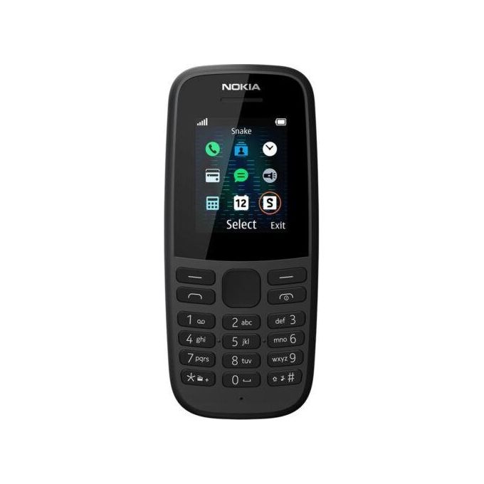 Nokia TA-1174 105 2019 Telefono Cellulare Dual SIM 2G 1.77'' 800 mAh Radio FM colore Nero