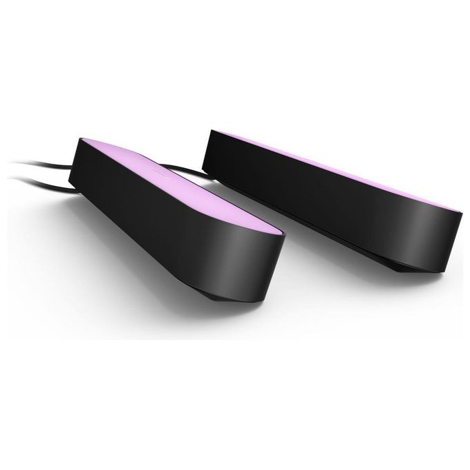 Philips Hue Play Lampada Led Connessa Unita' Base con Alimentatore 2 Pezzi Nero