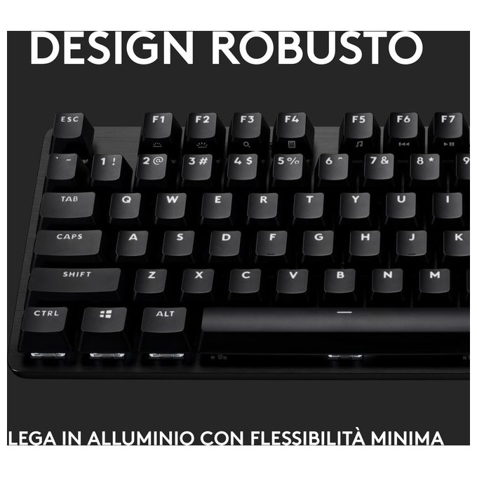 Logitech G 920-010808 G413 TKL SE Tastiera Gaming Meccanica Switch Tattili PBT Alluminio LED Bianco Anti-Ghosting 6-Tasti USB 1,8 m colore Nero