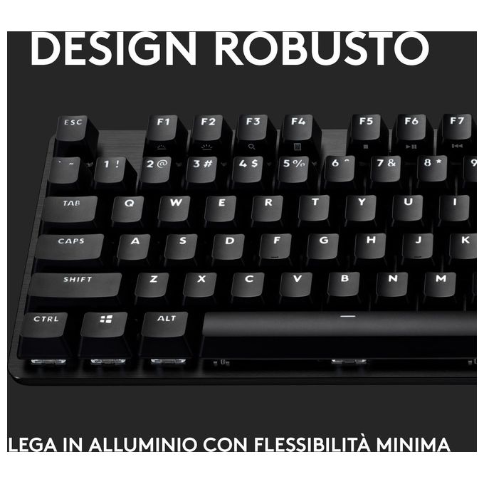 Logitech G 920-010805 G413 SE Tastiera Meccanica Gaming Full Size Switch Tattili Retroilluminazione LED Bianca Anti-Ghosting Telaio Alluminio colore Nero