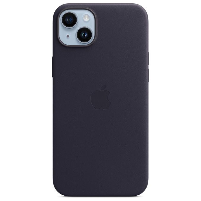 Apple MPP93ZM-A Custodia MagSafe in Pelle per iPhone 14 Plus colore Mezzanotte