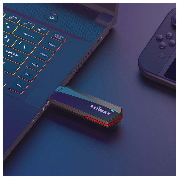 EDiMAX EW-7822UMX Adattatore Wi-Fi 6 Dual-Band USB 3.0 AX1800 fino a 1201 Mbps 2T2R WPA3 colore Nero