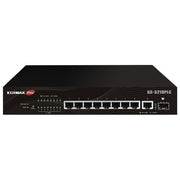 Edimax GS-5210PLG Switch Gestito Gigabit Ethernet 10 Porte con PoE 8 Porte PoE 100 W Budget Totale SFP Porta Uplink Rack Mountabile colore Nero