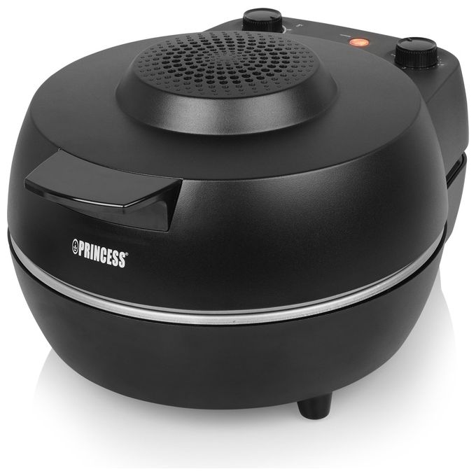 Princess 01.115005.01.001 Forno per Pizza Pro Pietra Ceramica 1200 W 400 °C Diametro 30 cm Timer Termostato colore Nero