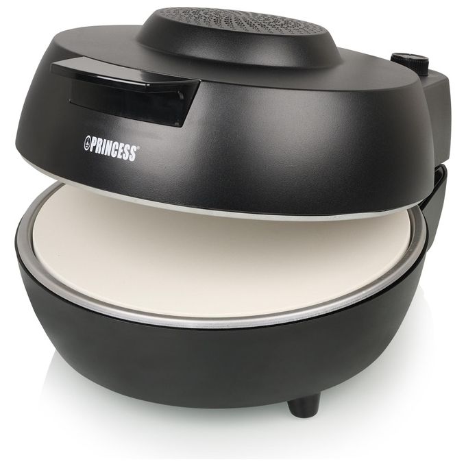 Princess 01.115005.01.001 Forno per Pizza Pro Pietra Ceramica 1200 W 400 °C Diametro 30 cm Timer Termostato colore Nero