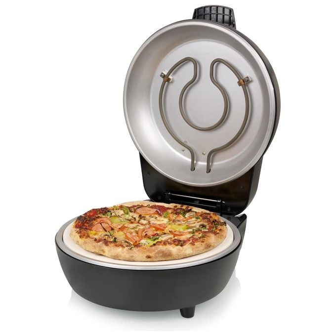 Princess 01.115005.01.001 Forno per Pizza Pro Pietra Ceramica 1200 W 400 °C Diametro 30 cm Timer Termostato colore Nero