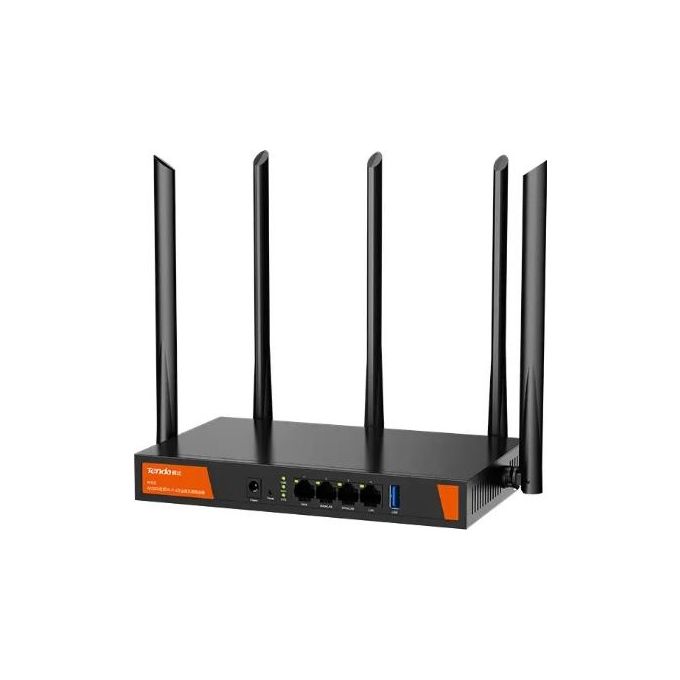 Tenda W30E Router Wireless Wi-Fi 6 AX3000 Dual Band 2.4 GHz 5 GHz 4 Porte Gigabit MU-MIMO OFDMA Beamforming colore Nero