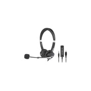 Hamlet HHEADM-CJS Cuffia Professionale Biaurale con Microfono USB-C e Jack 3,5 mm Nero
