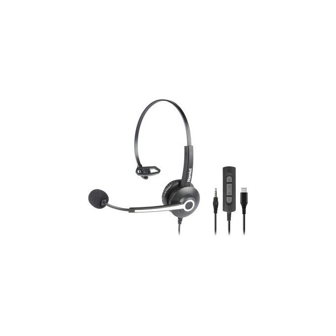 Hamlet HHEADM-CJM Cuffia Business Mono Split Aurale Usb-C e Jack