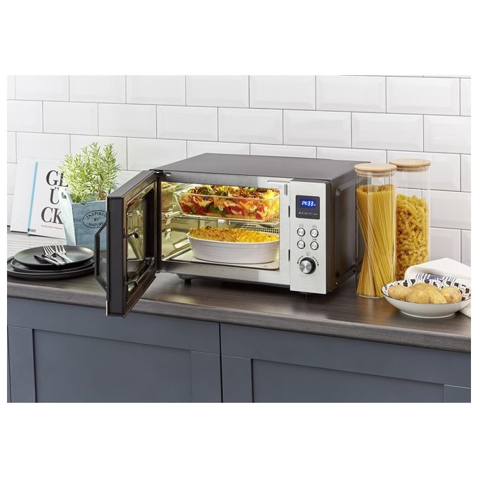 Severin MW7777 Forno a microonde Combimagnetron 25 L 900 W con funzione grill e aria calda colore Nero opaco