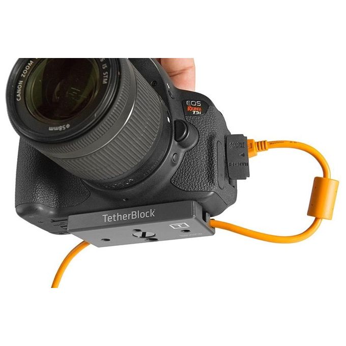 Tether Tools TETHERBLOCK MC TetherBlock Multi Cavo Supporto per Cavi Fotocamera Compatibile con USB USB3 Firewire HDMI 1-4'' e 3-8'' colore Grigio