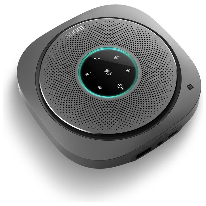 Snom C300 Vivavoce per Conferenze Bluetooth 5.0 NFC 6 Microfoni Beamforming USB Type C autonomia 24 ore colore Grigio