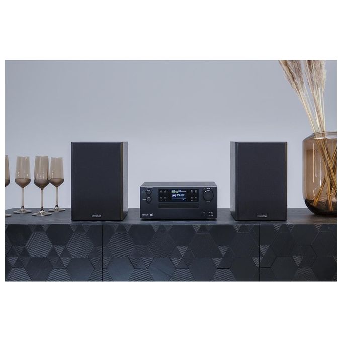 Kenwood M-925DAB-B Microsistema HiFi DAB+ FM Bluetooth 5.0 50 W Lettore CD USB Display TFT 2.4'' colore Nero