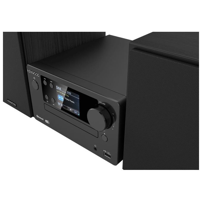 Kenwood M-725DAB-B Micro Hi-Fi Bluetooth 5.0 DAB+ FM CD USB 50W colore Nero