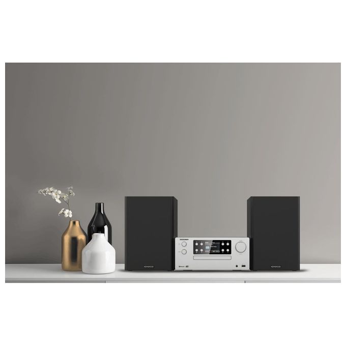 Kenwood Electronics M-925DAB-S Microsistema audio per la casa 50 W Bluetooth DAB+ USB Lettore CD colore Nero Argento