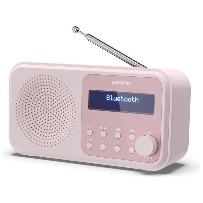 Sharp DR-P420 Radio Portatile Digitale DAB DAB+ FM Bluetooth 5.0 2 W autonomia 16 h colore Rosa