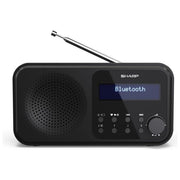 Sharp DR-P420BK DR-P420 Radio Digitale Portatile DAB DAB+ FM Bluetooth 5.0 USB Micro-B Display LCD Dimmerabile Doppia Sveglia colore Nero