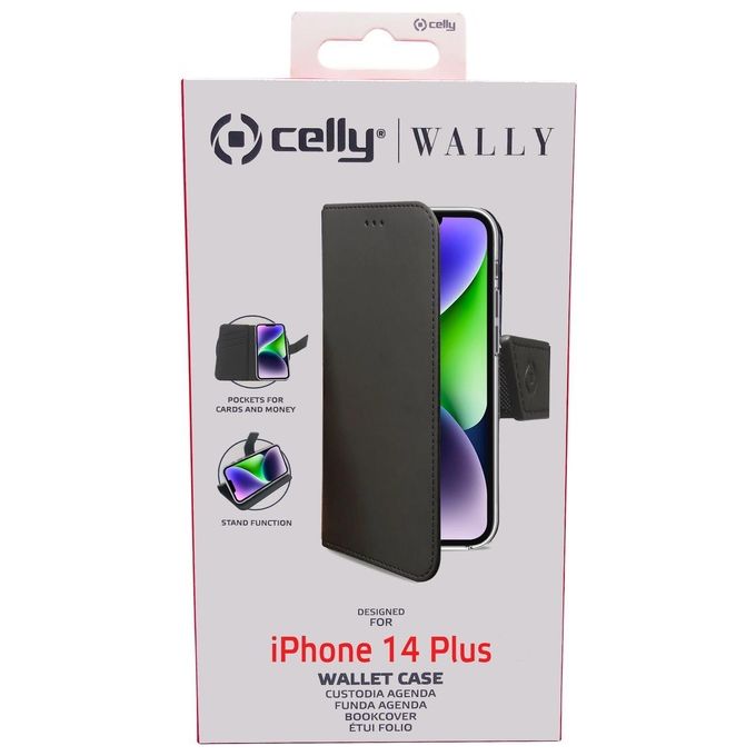 Celly Wally Case per iPhone 14 Plus Nero