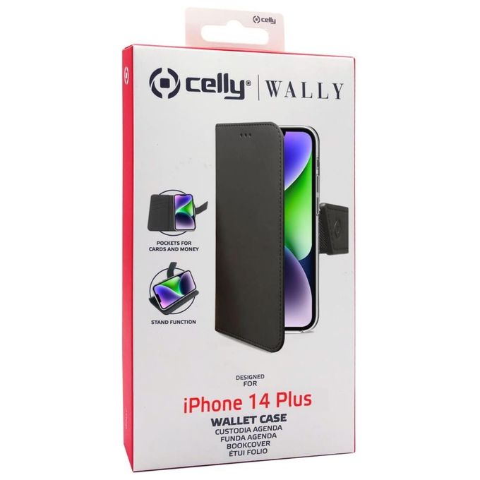 Celly Wally Case per iPhone 14 Plus Nero
