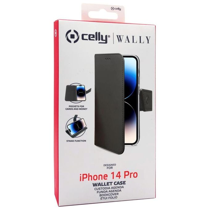 Celly Wally Case per iPhone 14 Pro Nero